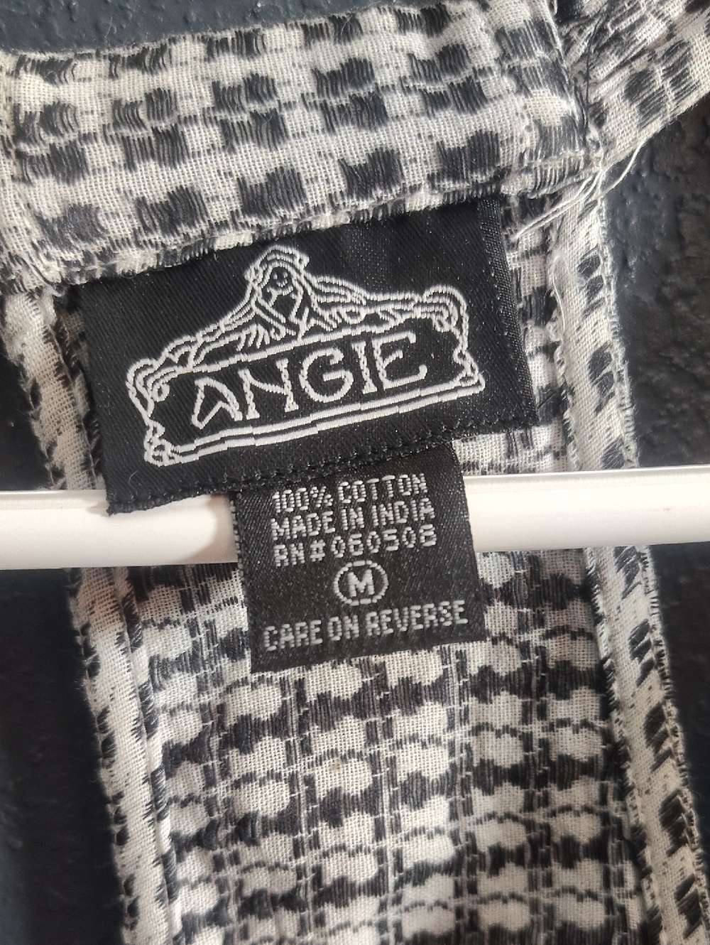 Angie  Cotton Black and White Keffiyeh Patterned Halter Romper Playsuit - Picture 2 of 6